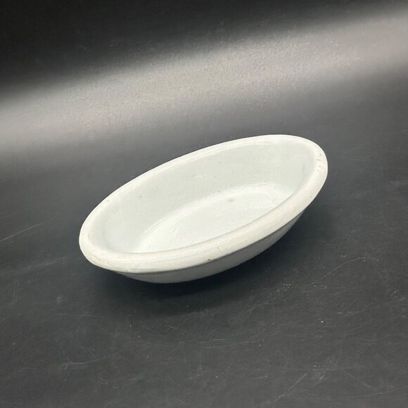 Vintage Soap Dish Royal Ironstone China Oval Wilkinson England White Retro As Is - Picture 1 of 14